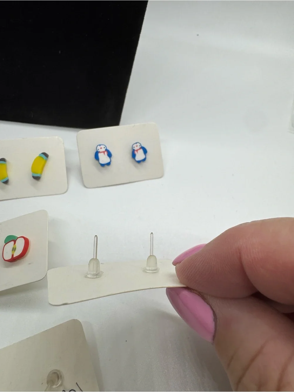 Kids Set of 4 -Safe Silicon Stud Earring Set -